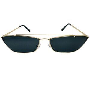 9271 | Gold/Black Teardrop Style Sunglasses